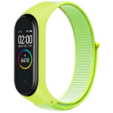 Ремінець Nylon для Xiaomi Mi Band 3/4/5/6/7 Жовтий