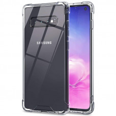 TPU чохол GETMAN Ease logo посилені кути для Samsung Galaxy S10+ - Безбарвний (прозорий)