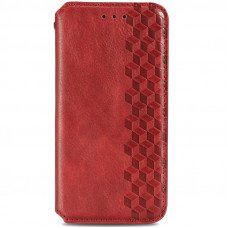 Кожаный чехол книжка GETMAN Cubic (PU) для Samsung Galaxy S21 FE - Красный