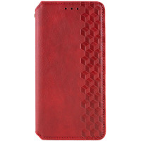 Кожаный чехол книжка GETMAN Cubic (PU) для Samsung Galaxy S24 Ultra - Красный