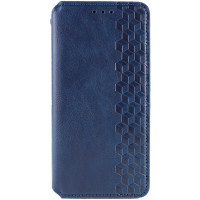 Кожаный чехол книжка GETMAN Cubic (PU) для Samsung Galaxy S24 Ultra - Синий