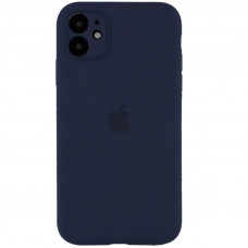 Чохол Silicone Case Full Camera Protective (AA) для Apple iPhone 12 (6.1) - Темно-синій / Midnight blue