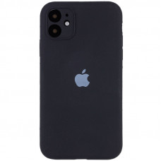 Чехол Silicone Case Full Camera Protective (AA) для Apple iPhone 12 (6.1) - Черный / Black