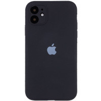 Чехол Silicone Case Full Camera Protective (AA) для Apple iPhone 12 (6.1) - Черный / Black