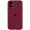 Чехол Silicone Case Full Camera Protective (AA) для Apple iPhone 12 (6.1) - Бордовый / Plum