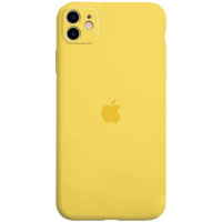 Чехол Silicone Case Full Camera Protective (AA) для Apple iPhone 12 (6.1) - Желтый / Yellow