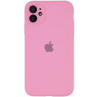 Чохол Silicone Case Full Camera Protective (AA) для Apple iPhone 12 (6.1) - Рожевий / Light pink