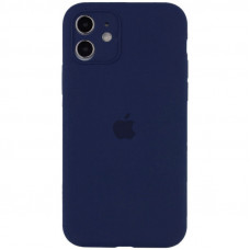 Чохол Silicone Case Full Camera Protective (AA) для Apple iPhone 12 (6.1) - Синій / Deep navy