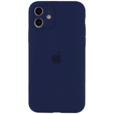 Custodia Silicone Case Full Camera Protective (AA) per Apple iPhone 12 (6.1) - Blu / Deep navy