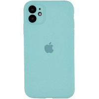 Чехол Silicone Case Full Camera Protective (AA) для Apple iPhone 12 (6.1) - Бирюзовый / Marine Green