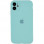 Чохол Silicone Case Full Camera Protective (AA) для Apple iPhone 12 (6.1) - Бірюзовий / Marine Green