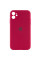 Чохол Silicone Case Full Camera Protective (AA) для Apple iPhone 12 (6.1) - Червоний / Rose Red - фото