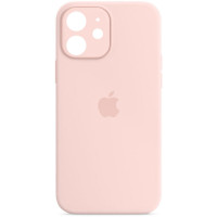 Чехол Silicone Case Full Camera Protective (AA) для Apple iPhone 12 (6.1) - Розовый / Chalk Pink