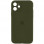 Чохол Silicone Case Full Camera Protective (AA) для Apple iPhone 12 (6.1) - Зелений / Dark Olive