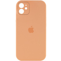 Чохол Silicone Case Full Camera Protective (AA) для Apple iPhone 12 (6.1) - Помаранчевий / Cantaloupe