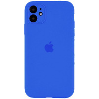 Чехол Silicone Case Full Camera Protective (AA) для Apple iPhone 12 (6.1) - Синий / Capri Blue