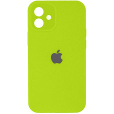 Чохол Silicone Case Full Camera Protective (AA) для Apple iPhone 12 (6.1) - Кислотно-зелений / Acid Green