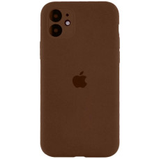 Чохол Silicone Case Full Camera Protective (AA) для Apple iPhone 12 (6.1) - Коричневий / Brown