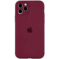 Чохол Silicone Case Full Camera Protective (AA) для Apple iPhone 12 Pro (6.1) - Бордовий / Plum