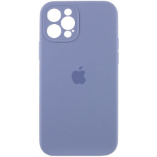 Чохол Silicone Case Full Camera Protective (AA) для Apple iPhone 12 Pro (6.1) - Сірий / Lavender Gray