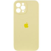 Чохол Silicone Case Full Camera Protective (AA) для Apple iPhone 12 Pro (6.1) - Жовтий / Mellow Yellow