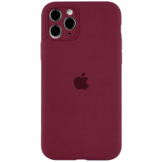 Чохол Silicone Case Full Camera Protective (AA) для Apple iPhone 12 Pro Max (6.7) - Бордовий / Plum