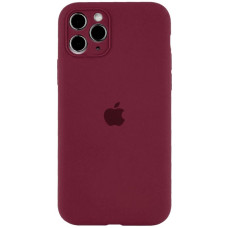 Чехол Silicone Case Full Camera Protective (AA) для Apple iPhone 12 Pro Max (6.7) - Бордовый / Plum