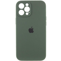 Чехол Silicone Case Full Camera Protective (AA) для Apple iPhone 12 Pro Max (6.7) - Зеленый / Cyprus Green