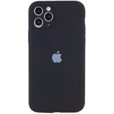 Чехол Silicone Case Full Camera Protective (AA) для Apple iPhone 12 Pro Max (6.7) - Черный / Black