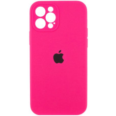 Чехол Silicone Case Full Camera Protective (AA) для Apple iPhone 12 Pro Max (6.7) - Розовый / Barbie pink