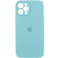 Чехол Silicone Case Full Camera Protective (AA) для Apple iPhone 12 Pro Max (6.7) - Бирюзовый / Marine Green