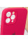 Чехол Silicone Case Full Camera Protective (AA) для Apple iPhone 12 Pro Max (6.7) - Красный / Rose Red - фото