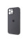 Чехол Silicone Case Full Camera Protective (AA) для Apple iPhone 12 Pro Max (6.7) - Серый / Dark Gray - фото