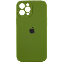 Чохол Silicone Case Full Camera Protective (AA) для Apple iPhone 12 Pro Max (6.7) - Зелений / Dark Olive