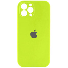 Чохол Silicone Case Full Camera Protective (AA) для Apple iPhone 12 Pro Max (6.7) - Кислотно-зелений / Acid Green