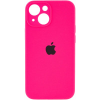 Чехол Silicone Case Full Camera Protective (AA) для Apple iPhone 13 (6.1) - Розовый / Barbie pink