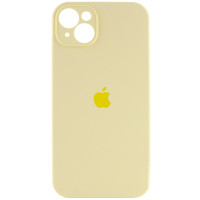 Чехол Silicone Case Full Camera Protective (AA) для Apple iPhone 13 (6.1) - Желтый / Mellow Yellow