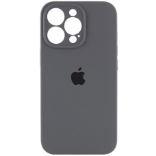Чохол Silicone Case Full Camera Protective (AA) для Apple iPhone 14 Pro (6.1) - Сірий / Dark Gray
