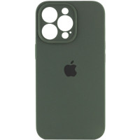 Чехол Silicone Case Full Camera Protective (AA) для Apple iPhone 14 Pro Max (6.7) - Зеленый / Cyprus Green