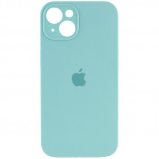 Чехол Silicone Case Full Camera Protective (AA) для Apple iPhone 14 (6.1) - Бирюзовый / Marine Green