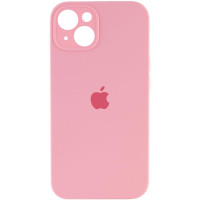 Чехол Silicone Case Full Camera Protective (AA) для Apple iPhone 14 (6.1) - Розовый / Light pink