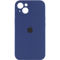 Чехол Silicone Case Full Camera Protective (AA) для Apple iPhone 14 (6.1) - Синий / Deep navy