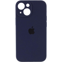 Чехол Silicone Case Full Camera Protective (AA) для Apple iPhone 15 (6.1) - Темно-синий / Midnight blue