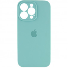 Чехол Silicone Case Full Camera Protective (AA) для Apple iPhone 15 Pro (6.1) - Бирюзовый / Marine Green