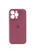 Чехол Silicone Case Full Camera Protective (AA) для Apple iPhone 15 Pro (6.1) - Бордовый / Plum - фото