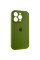 Чехол Silicone Case Full Camera Protective (AA) для Apple iPhone 15 Pro (6.1) - Зеленый / Dark Olive - фото