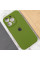 Чехол Silicone Case Full Camera Protective (AA) для Apple iPhone 15 Pro (6.1) - Зеленый / Dark Olive - фото