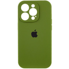 Чохол Silicone Case Full Camera Protective (AA) для Apple iPhone 15 Pro (6.1) - Зелений / Dark Olive