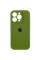 Чехол Silicone Case Full Camera Protective (AA) для Apple iPhone 15 Pro (6.1) - Зеленый / Dark Olive - фото