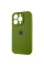 Чехол Silicone Case Full Camera Protective (AA) для Apple iPhone 15 Pro (6.1) - Зеленый / Dark Olive - фото